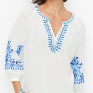 Talbots Embroidered top